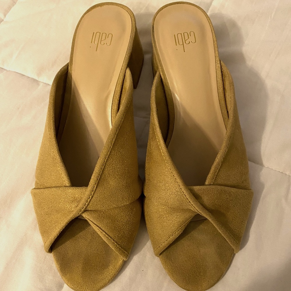 Cabi Suede Mules Size 7.5 Midas